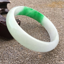 Load image into Gallery viewer, 10% OFF- 53/54/55mm Certified Natural Lavender Jadeite Emerald A Jade HandCarved Bracelet Bangle GX344