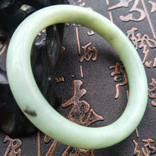 Load image into Gallery viewer, 10% OFF- 55/56/57mm Certified Natural Emerald Xiu Jade A HandCarved Round Bracelet Bangle A0029