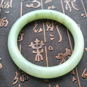 10% OFF- 55/56/57mm Certified Natural Emerald Xiu Jade A HandCarved Round Bracelet Bangle A0029