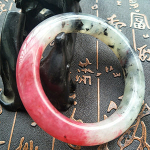 10% OFF- 53/54/55mm Certified Natural Red Emerald Xiu Jade A HandCarved Round Bracelet Bangle A0006