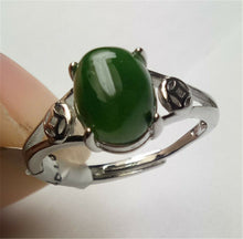 Load image into Gallery viewer, 10% OFF- Certified Natural Emerald A*Jade Handcrafted Lucky Green Jade Ring-925 Sterling Silver A1997