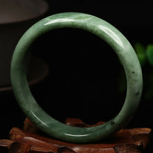 Load image into Gallery viewer, 10% OFF- 55/56/57mm Certified Natural Emerald A*Jade Handcarved Guizhou Jade Bangle K4128