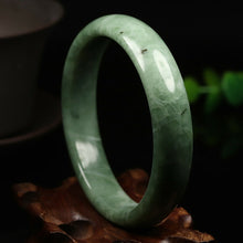 Load image into Gallery viewer, 10% OFF- 55/56/57mm Certified Natural Emerald A*Jade Handcarved Guizhou Jade Bangle K4128