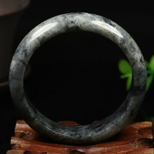 Load image into Gallery viewer, 10% OFF- 52/53/54mm Certified Natural Emerald Xiu A*Jade HandCarved Bangle VV5086