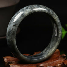 Load image into Gallery viewer, 10% OFF- 52/53/54mm Certified Natural Emerald Xiu A*Jade HandCarved Bangle VV5086