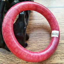 Load image into Gallery viewer, 10% OFF- 50/51/52mm Certified Natural red Jadeite Emerald A*Jade Handcarved Bangle S132