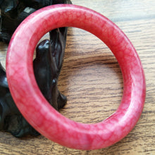 Load image into Gallery viewer, 10% OFF- 50/51/52mm Certified Natural red Jadeite Emerald A*Jade Handcarved Bangle S132